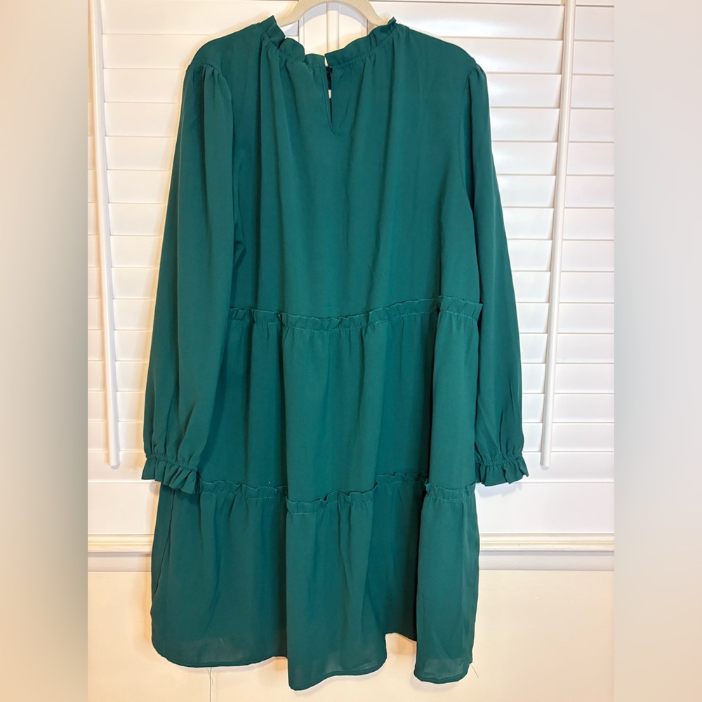LuLaRoe Green Long Sleeve Dress - Picture 6 of 7